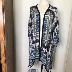 Bila Mosaic Open Front 3/4 Sleeve Kimono size XS